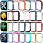 Tiorecime Apple Watch Serisi 10 46 mm için 28'li Paket Kılıf, Temperli Cam Ekran Koruyucu, Ultra İnce Darbeye Dayanıklı Sert PC Koruyucu Kapak, iWatch S10 46 mm ile Uyumlu Çok Yönlü Kenar Tampon