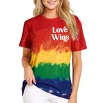 tiorhooe Kadın Pride Shirt Kadın LGBT Gay Pride Month Tişört Kadın Gökkuşağı Baskılı Kısa Kollu Üst, Çok renkli, XL
