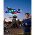 Tios Shop Krm Uzaktan Kumandalı FPV Kameralı LED Işıklı Drone Uçak 360 Derece Dönüş Özellikli Katlanabilir Model - Siyah