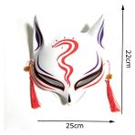 Tip 50 Plastik Yüz Maskesi Cadılar Bayramı Korkunç Yetişkin Maskesi Kostüm Partisi Dekoru Sahne Hayalet Korkunç Maske Anime Japon Tilki Cosplay Maske (Yurt Dışından) - Renkli - Yok