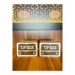 Tip Box Bahşiş Kutusu Kumbara, Ahşap Nostaljik Radyo Görünümlü, Otel Restoran Cafe Spa, 17 cm Genişlik, 2 Adet