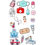Tıp Doktor Hemşire Sticker Telefon Laptop Notebook Tablet Defter Matara Stiker Etiket ST1269