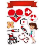 Tıp Doktor Hemşire Sticker Telefon Laptop Notebook Tablet Defter Matara Stiker Etiket ST1459
