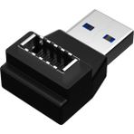 Tip-E Dişi USB Erkek Dönüştürücü USB 3.1 Ön Panel Başlığı Tip E USB Adaptör Fişi Dönüştürücü Anakart Bilgisayar (Yurt Dışından) - Siyah