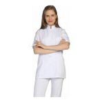 TıpMod Kadın Kısa Kol Hakim Yaka Doktor Önlüğü - 3XL - Beyaz