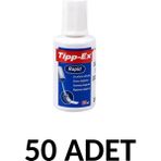 Tipp-Ex 50 Adet Sıvı Silici Daksil 20ML Sünger Uç - Beyaz
