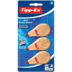 Tipp-Ex Düzeltme bandı Mini Pocket Mouse, okul malzemeleri için ideal, 6 m x 5 mm, 3 adet, ahşap renkleri