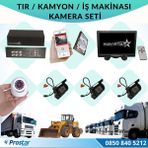 Tır Kamyon İş Makinası için Uzaktan İzlemeli 4 Kameralı 1 TB Harddisk Kamera Seti