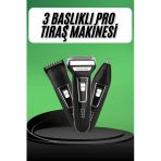 Tıraş Makinesi 3 Başlıklı T Başlıklı Hassas Ciltlere Özel Saç Sakal Vücut Kulak Ve Burun Mir58157543
