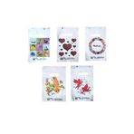 TiriStore Tiri Store Baskılı Beyaz Karışık Desenli El Geçme Blok Poşet 2 no 26x38 cm 3000 adet, Karışık Renk