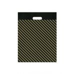 TiriStore Tiri Store Takviyeli El Geçme Siyah Çizgili Mağaza Poşeti 4 no 40x50 cm 50 adet, Siyah Çizgili