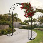 Tırmanma Bitkileri için Dayanıklı Siyah Metal Bahçe Kemeri Dış Mekan Pergola Dekorasyonu Düğün ve Bebek Duş Kemeri 160 x 230 cm - Teraslar ve Bahçe Etkinlikleri için İdeal