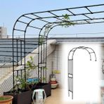 Tırmanma Bitkileri için Metal Gül Kemeri Hava Koşullarına Dayanıklı Bahçe Kemeri 220300cm Yarım Ark Desteği Pergola için Zarif Siyah Kafes Açık Dekor için