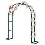Tırmanma Tesisleri için Metal Bahçe Kemeri Çardak Sağlam Taban Yeşil Kaplama 240 cm Genişlik x 220 cm Dış Mekan Dekoru ve Bahçe Desteği için Yüksek Mükemmel Kafes
