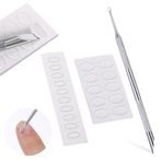 Tırnak eti itici, profesyonel paslanmaz çelik, çift uçlu, metal spatula, kütikül itici, ön işlem için temizleyici, kendinden yapışkanlı zımpara kağıdı ile, ölü cilt, el tırnakları, manikür için