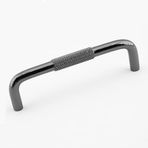 Tırtıklı Füme Metal Kulp 128 Mm 12.8 Cm Mobilya Çekmece Dolap Dolabı Modern Kapak Kulpları