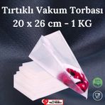 Tırtıklı Vakum Makinesi Poşeti- Torbası -20 X 25 Cm - 1 Kilo