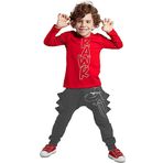 Tırtır Dino Erkek Çocuk Kışlık T-shirt Pantolon Takım