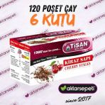 Tisan Kiraz Sapı Çayı | 6 Kutu | 120 Poşet Çay - Bitki Çayı