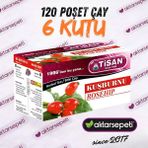 Tisan Kuşburnu Çayı | 6 Kutu | 120 Poşet Çay - Bitki Çayı