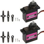 TISEKER 2 Parça MG90S 9G Servo Motor Mikro Metal Dişli Robot Araba Uçak RC Helikopter Arduino ve Daha
