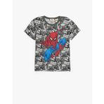 Tişört Spiderman Baskılı Lisanslı Kısa Kollu Bisiklet Yaka