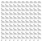 Tissting 100 adet düğme rozeti, kendin yap takı için, broş kilitleri, pin tepsileri, gümüş metal düz disk boş yuvarlak alt toka pimleri, rozet, korse, isim levhaları için (15 mm)