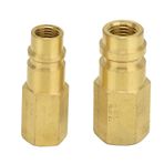 Tissting 2 Adet R134a Soğutucu Tank Adaptörleri, Klima Çoğaltıcı Adaptör Uydurma 1/4SAE Yüksek Basınç Dönüştürücü Çoğaltıcı Konnektör 134a Pirinç Vakum Pompası Adaptörü