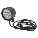 Tissting 2 In 1 LED Motosiklet Spot Işığı Ile Boynuz 12‑72V Alüminyum Elektrikli Bisiklet Korna Far Elektrikli Motosiklet Bisiklet Bisiklet Scooter Için