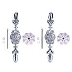 Tissting 2 parça/set seramik çekmece kulpları, Vintage tasarım yuvarlak seramik elbise dolabı komodin dolap kulpları çinko alaşım arka plaka ve vidalı (güzel çiçek)