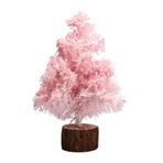 TITA-DONG 12 İnç Mini Pembe Noel Ağaçları, Yapay Masa Akın Noel Ağacı, Küçük Pembe Ağaçlar, Xmas Masaüstü Dekor El Sanatları Süsler için Pembe Yapay Mini Noel Ağaçları(45CM)