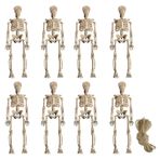 TITA-DONG 8 Adet Mini İskelet Cadılar Bayramı Dekorasyon, Plastik İskelet Şekil Küçük İskelet İnsan Modeli İskelet Prop Cadılar Bayramı Partisi Prop için Korkunç Mezarlık Perili Ev Çim Yard(#1)
