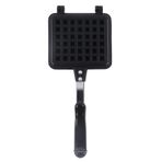 TITA-DONG Çift Kulplu Kare Waffle Fırın Tavası, Alüminyum Alaşımlı Waffle Makinesi Tenceresi, Kahvaltı için Taşıma Deliği ve Tokalı Yapışmaz Waffle Kalıp Tavası, Temizlemesi ve Saklanması Kolay