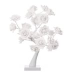 TITA-DONG Çok Renkli Gül Lambası, Renk Değiştiren Işık Gül Lambası Ağacı, Gül Çiçekleri Petal Ağacı Lambası, Renkli Masa Üstü Yapay Çiçek Bonsai Ağacı Kontrollü LED Masa Ağacı(Beyaz)