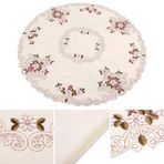 TITA-DONG Masa Örtüsü, Polyester Masa Örtüsü, Yuvarlak/Kare/Dikdörtgen Masa Örtüsü, Avrupa Nakışlı Masa Örtüsü Masa Çiçek Runner Dekoru, Mutfak, Restoran, Ziyafet için(Dikdörtgen 60x120 cm)