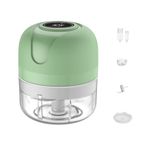 TITA-DONG Mini Taşınabilir Sebze Basın Kıyıcı, Elektrikli Sarımsak Kıyıcı, Sarımsak Soğan için 100/250 ML Sarımsak Kıyma, USB Şarj Edilebilir Güçlü Sebze Doğrayıcı(Yeşil 100ml)