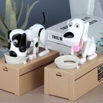 TITA-DONG Para yiyin köpek kumbara, Şirin Para Çalmak Köpek Kumbara Banka Kumbara, Köpek Kumbara Yeme Para, Sayma Bankası, Madeni Para Ayırıcılar, 2.7x7 inç(Beyaz)