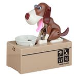 TITA-DONG Para yiyin köpek kumbara, Şirin Para Çalmak Köpek Kumbara Banka Kumbara, Köpek Kumbara Yeme Para, Sayma Bankası, Madeni Para Ayırıcılar, 2.7x7 inç(Kahverengi ve beyaz)