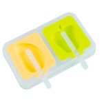 TITA-DONG Silikon Dondurma Kalıpları, Meyve Desenli Popsicle Kalıbı, Çubuklu Yeniden Kullanılabilir Dondurma Yapma Aleti, Süt, Yoğurt, Puuding, Meyve, Yaz için Taban Kapaklı DIY(Mango Elma Kalıbı)