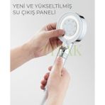 TİTAK BEYAZ KROM DETAYLI FİLTRELİ SU TASARRUFLU 5 FONKSİYONLU DUŞ BAŞLIĞI