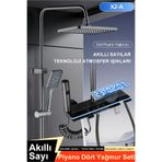TİTAK HAYATIN KOLAY YANI Yeni Model Led Piano 5 Fonksiyonlu Kendinden Banyo Bataryalı Dijital Akıllı Robot Duş Seti Tepe Duş Seti