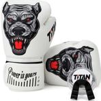Titan Sport Beyaz Pitbull Siyah Desenli Set Fgr Model-7 Boks Eldiveni