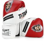Titan Sport Kırmızı Beyaz Hayalet Kurukafa Desenli Boks Eldiveni