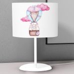Titanbaby Fil Pembe Balon Desenli Çocuk Odası Dijital Baskılı Çocuk Odası Masaüstü Abajur Avize