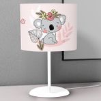Titanbaby Pembe Tatlı Koala Desenli Çocuk Odası Dijital Baskılı Çocuk Odası Masaüstü Abajur Avize