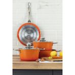 Titanium Professional Tencere Seti 7 Parça - Turuncu