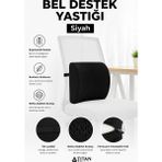 Titanseat Visco Ortopedik Bel ve Sırt Minderi - Siyah