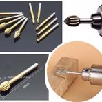 Titanyum Kaplı Freze Uç Seti 10 Parça Dremel Kalıpçı Uyumlu 3 mm Şaft Freze Ahşap Oyma Set