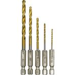 Titi 1/4'' Bits Saplı Tin Kaplı Hss Matkap Ucu Seti 5 Parça