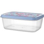 Titiz Aria Saklama Kabı 3'lü Set 1200 ml - Gül Desen - Mavi